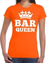 Oranje Bar Queen shirt dames - Oranje Koningsdag kleding S