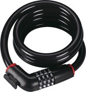 BBB Cycling CodeLock Coil Cable Fietsslot - Kabelslot Fiets Cijferslot - Zwart - 180 x 1,2 cm - BBL-45