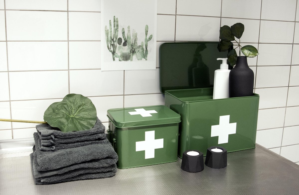 TAZZOR 3-plank voor medicijnen, 28,5 x 17 x 21 cm, multifunctionele medicijndoos met transparant