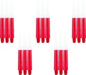 Dragon darts - Two Tone rood - medium - dart shafts - multipack 5 sets - darts shafts