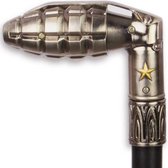 Wandelstok - handgranaat - aluminium met ijzer