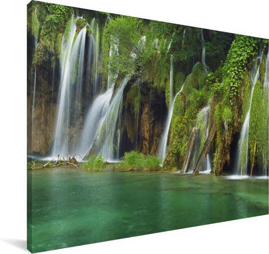 Belle nature au parc national des lacs de Plitvice Toile 90x60 cm - Tirage photo sur toile (Décoration murale salon / chambre)