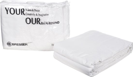 Bresser Y-9 Achtergrond Doek - 2.5x3m - Wit - Uitwasbaar