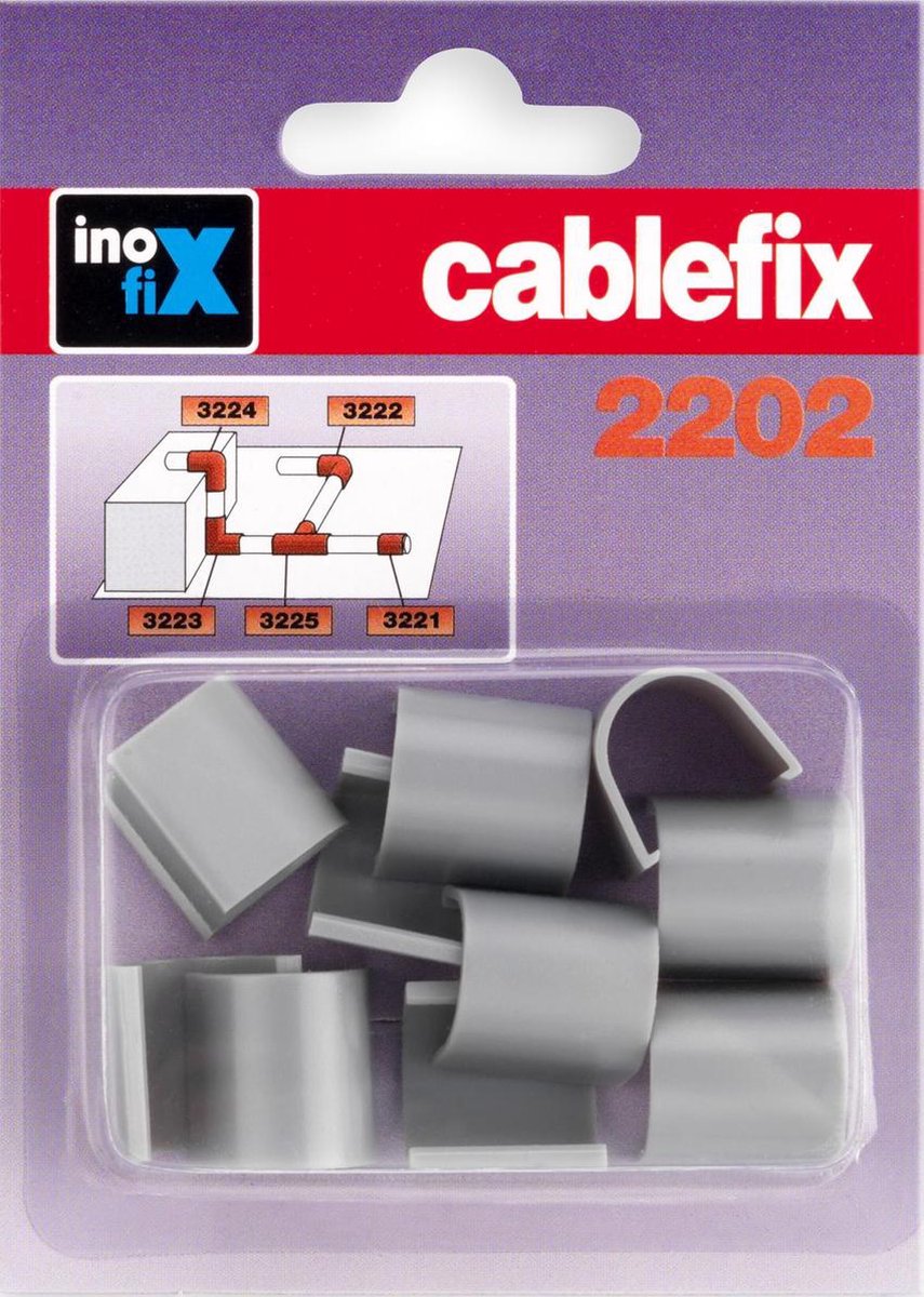Inofix Cablefix 2202 Verlengstukken Zilvergrijs