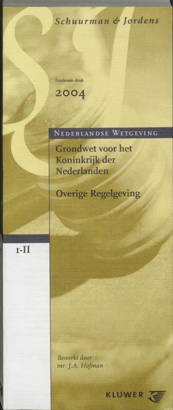 Cover van het boek 'Grondwet voor het Koninkrijk der Nederlanden / druk 16'