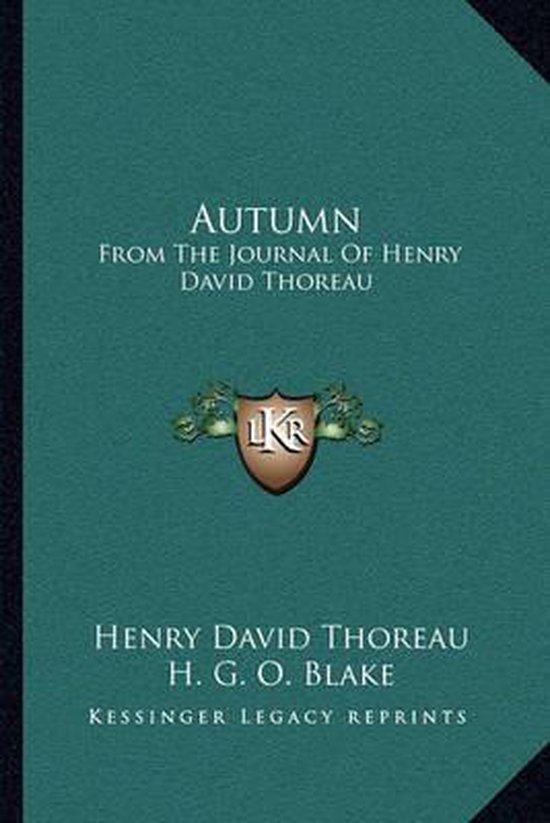 Autumn, Henry David Thoreau 9781163121993 Boeken