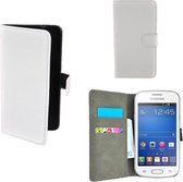 Samsung Galaxy S Duos S7562 Wallet Bookcase hoesje Wit