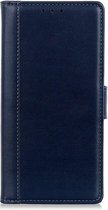 Shop4 - Samsung Galaxy A20e Hoesje - Wallet Case Grain Donker Blauw