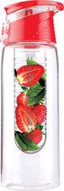 Asobu Flavour It 2 Go Drinkbus - Kunststof -Incl Fruitinfuse - 600 ml - Rood