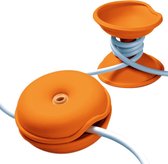 Snoeren organiseren - Cable Turtle - Medium - Oranje - 2 stuks - Cleverline - Ø 6,5 x H 3 cm