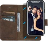 Bouletta Uitneembare 2-in-1 Leer WalletCase iPhone Xr - Vintage Brown