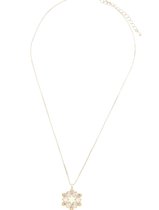 Behave® Dames ketting zilver-kleur met hangertje 40 cm