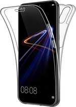 Coque Huawei P20 - Silicone Transparent - Coque avant et arrière - Protection 360 - Siliconen de Protection' écran - (0.4mm)