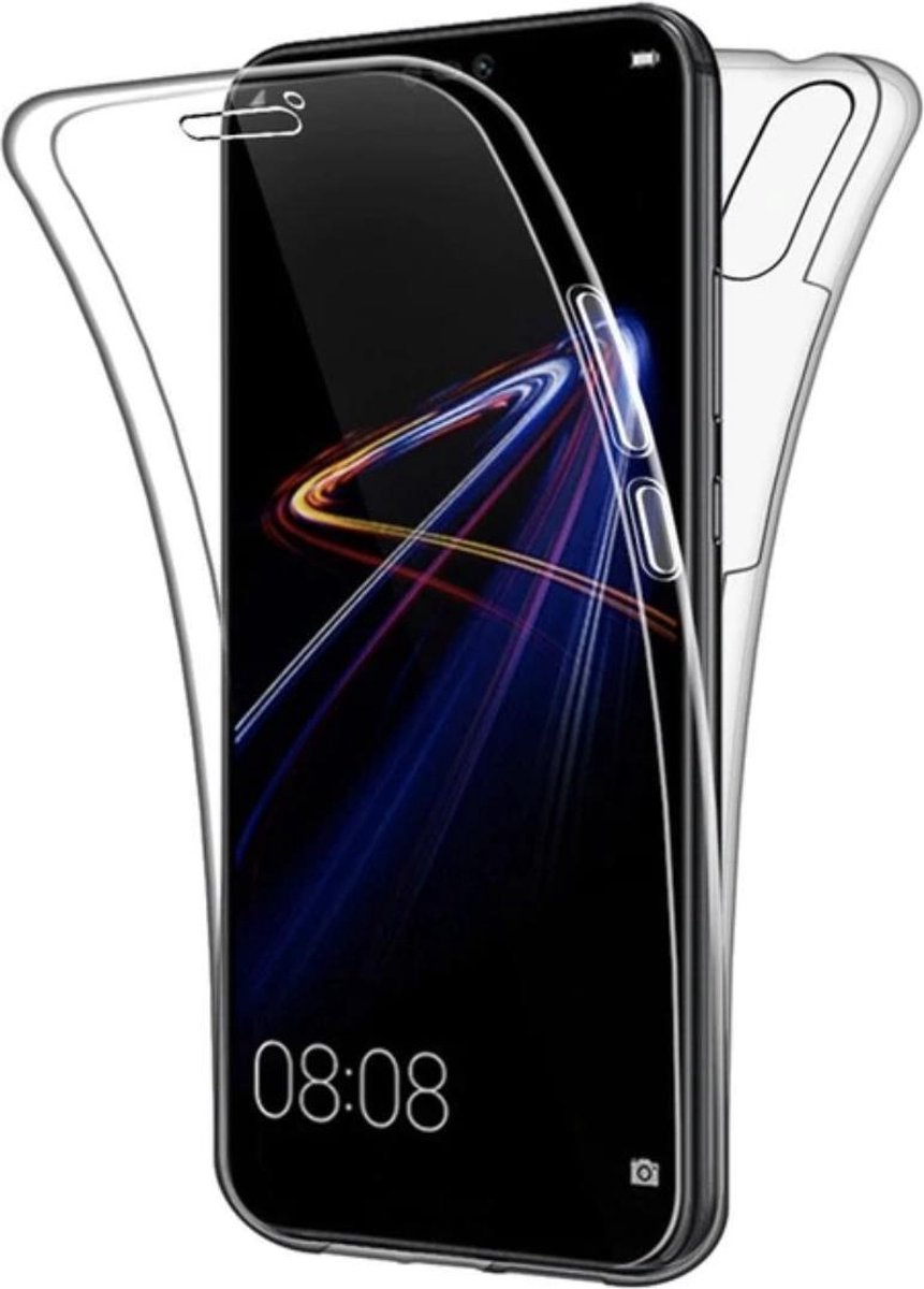 Huawei P20 Case - Transparant Siliconen - Voor- en Achterkant - 360 Bescherming - Screen protector hoesje - (0.4mm)
