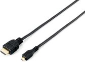 Equip High Speed HDMI kabel Ethernet HDMI Type A->microHDMI Type D, 1,00 m