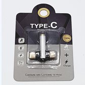 Dubbele USB-C naar 3,5mm Jack audio adapter - Zilver