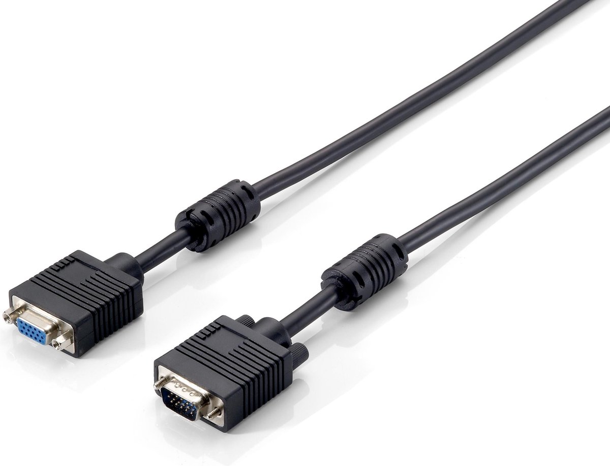 Equip 118802 VGA kabel 5 meter VGA (D-Sub) Zwart