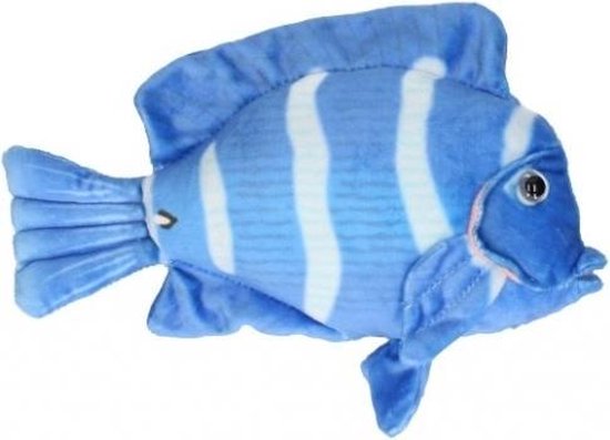 Pluche blauwe tropische vis knuffel 21 cm - knuffeldier | bol.com