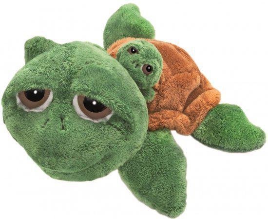 Schildpad knuffel met baby 29 cm