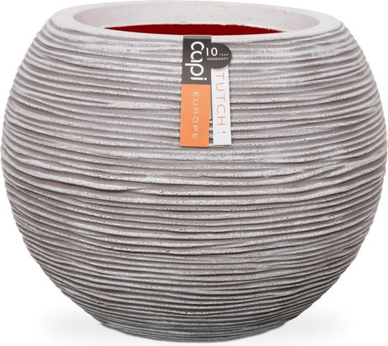 Capi europe Capi Nature Rib NL vase elegant low M 35x35x47cm Ivoor