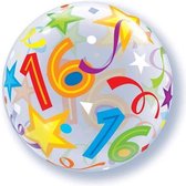 Qualatex - Folieballon - Bubbles - 16 Jaar - Zonder vulling - 56cm