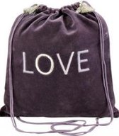 Rugzak - 'LOVE' - Velvet - Fluweel - 36 x 40 cm