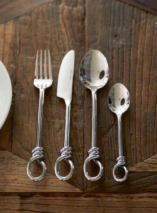 cijfer Snel boog Riviera Maison - The Perfect Knot Cutlery - Bestek - Zilver | bol.com