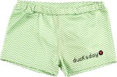 Ducksday - zwembroek - trunk - short -Wave - Groen - Wit - Meisje  - 8 jaar - UV beschermend - Promo