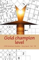 Gold Champion Level - 250 Distinct Sudoku - Very Hard - Vol. 18