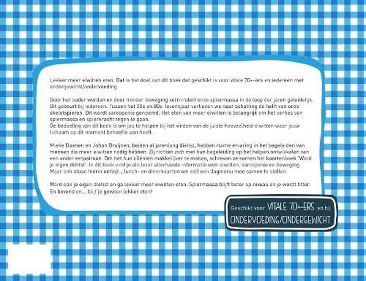 Word je eigen dietist - Eet lekker meer eiwitten - back cover