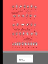 Sign Language Alphabet Composition Book Wide Rule