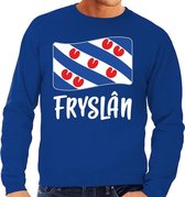 Blauwe sweater met Friese vlag heren - Fryslan truien L