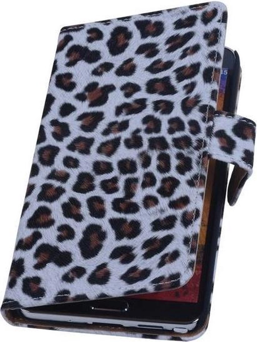 BestCases.nl Samsung Galaxy Note 3 - Luipaard Bookstyle Wallet Hoesje - Bruin