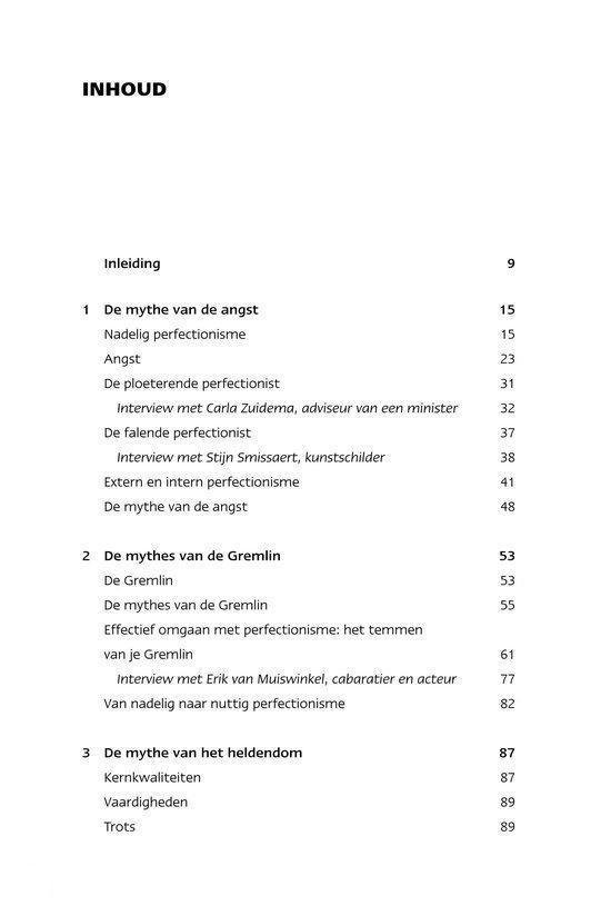 De mythe van 1 - De mythe van perfectionisme