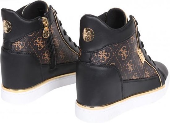 Guess Flowurs hoge sneakers wit - Damesschoenen.nl