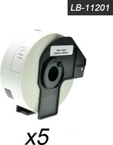 5x Brother DK-11201 Compatible voor Brother 's range of QL printers, 29mm * 90mm