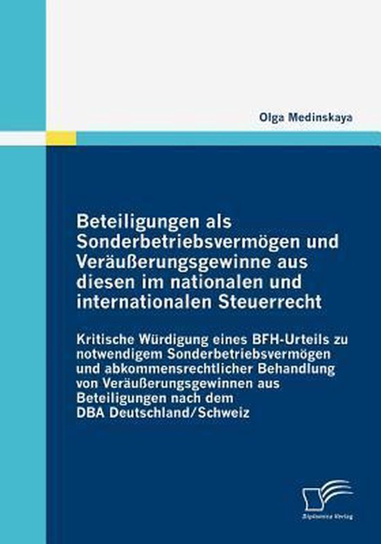 Beteiligungen als Sonderbetriebsvermögen und Veräußerungs ... - cover