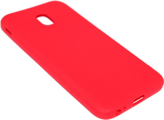 Rood siliconen hoesje Geschikt voor Samsung Galaxy J3 (2017)