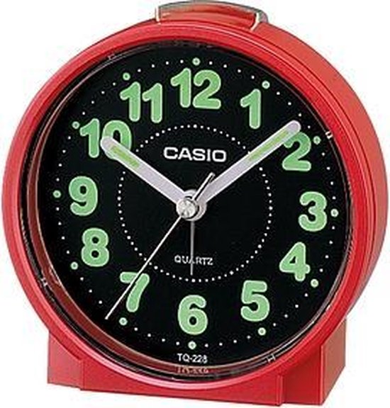 Casio Wekker Rood met Zwart Wijzerplaat TQ-228-4