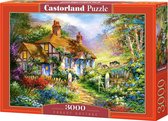 Castorland Forrest Cottage – Puzzel – 3.000 stukjes – Satijnen afwerking – Perfecte pasvorm – Europese kwaliteit