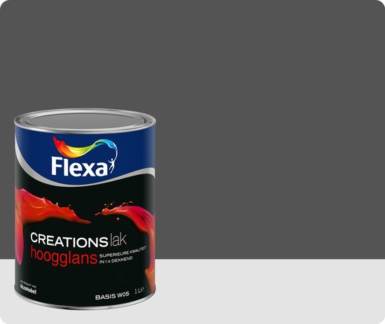 Ruilhandel verliezen Burgerschap Flexa Creations - Lak Hoogglans - 3036 - Industrial Grey - 750 ml | bol.com