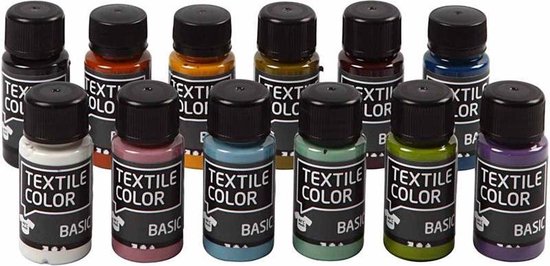 Gebeurt vasthoudend Aja Creotime Textile Color Trendy Kleuren Assortiment - 12x50 ml - Textielverf  | bol.com