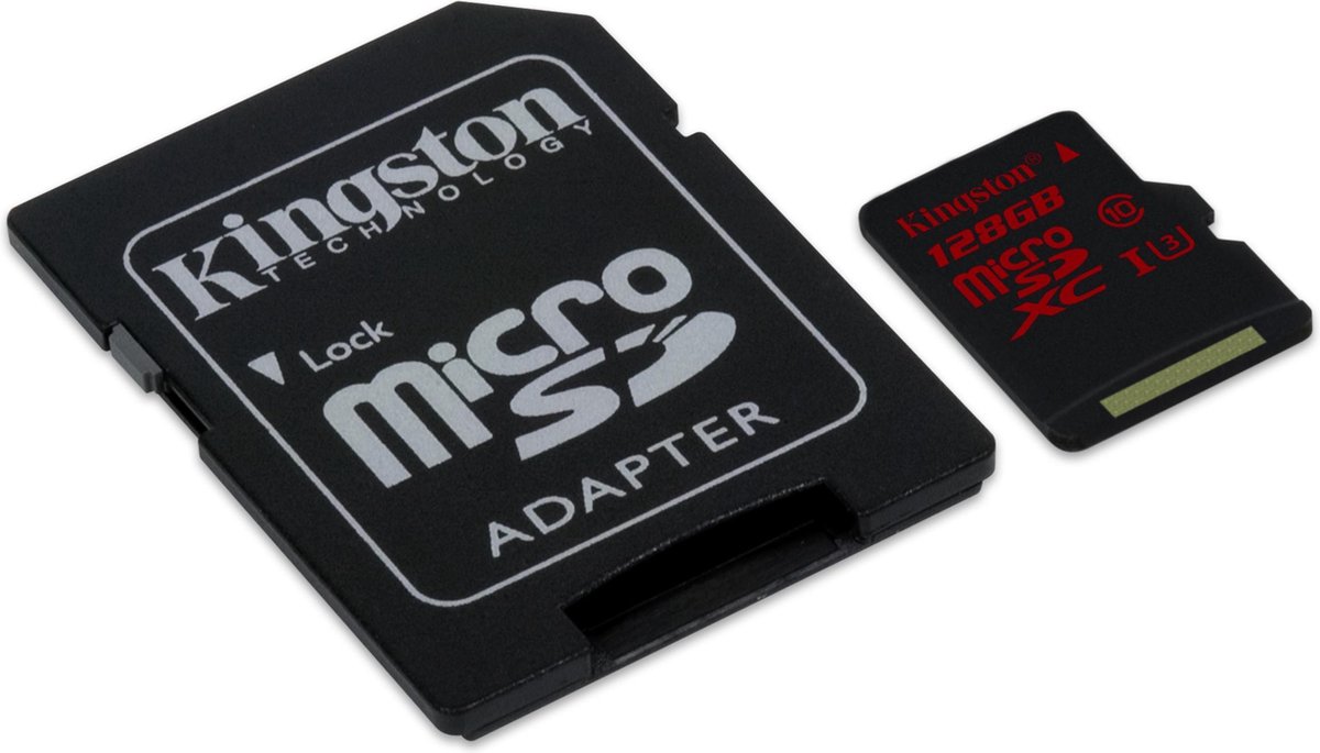Kingston Micro SDXC UHS-I U3 90R/80W 128GB 128GB Micro SDXC UHS-I Class 10