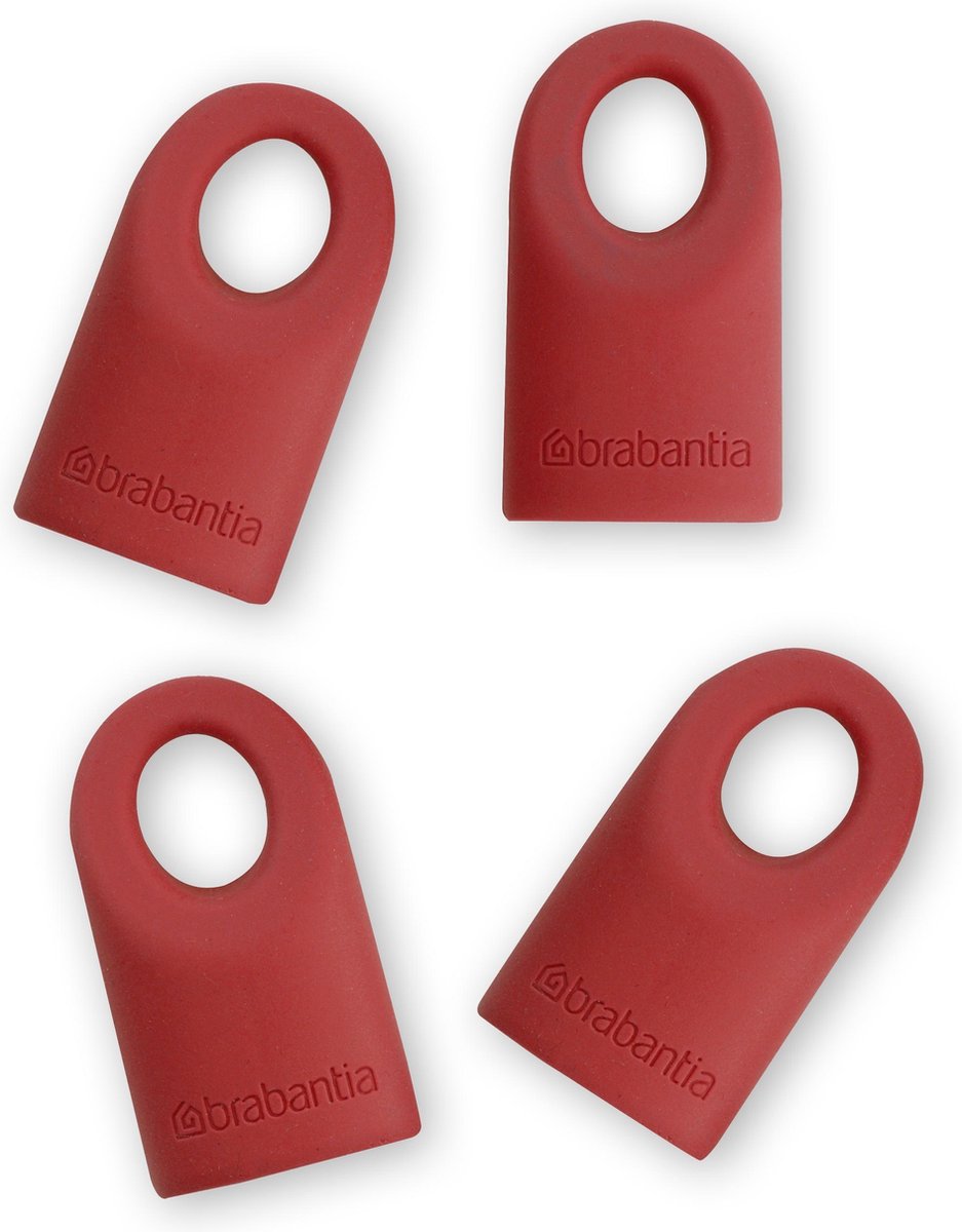 Set van 4 siliconen dopjes - Accent-Lipstick Red