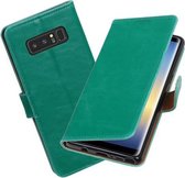 BestCases.nl Samsung Galaxy Note 8 Pull-Up booktype hoesje groen