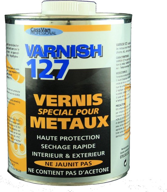 Foto: Cassvan varnish 127 speciale voor metalen en pvc snelle droogtijd hoge beschermingsgraad vergeelt niet 500ml