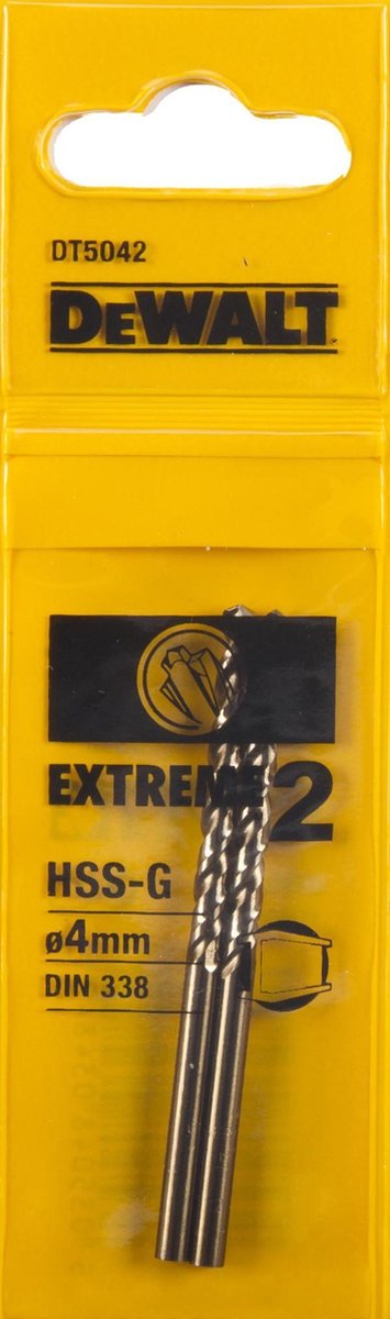 DeWALT DT5042 HSS-G metaalboor EXTREME 2™ 4x75mm VE=2
