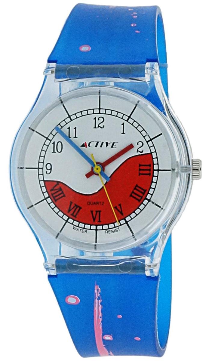 Active ACT-016 Horloge - Kunststof - Blauw - Ø 35 mm