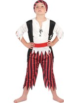 Zwart en rood piraten kostuum voor jongens - Verkleedkleding