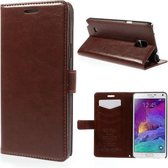 KDS Wallet case hoesje Samsung Galaxy Mega 6.3 bruin